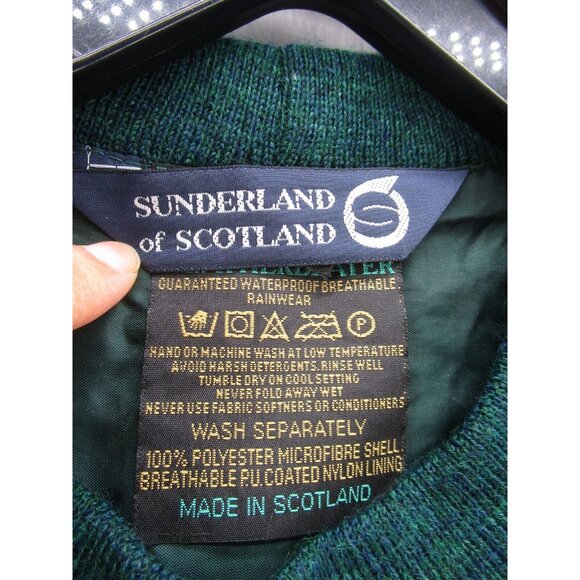 VINTAGE Sunderland Of Scotland Jacket Large Golf Windbreaker Logo - Picture 10 of 13